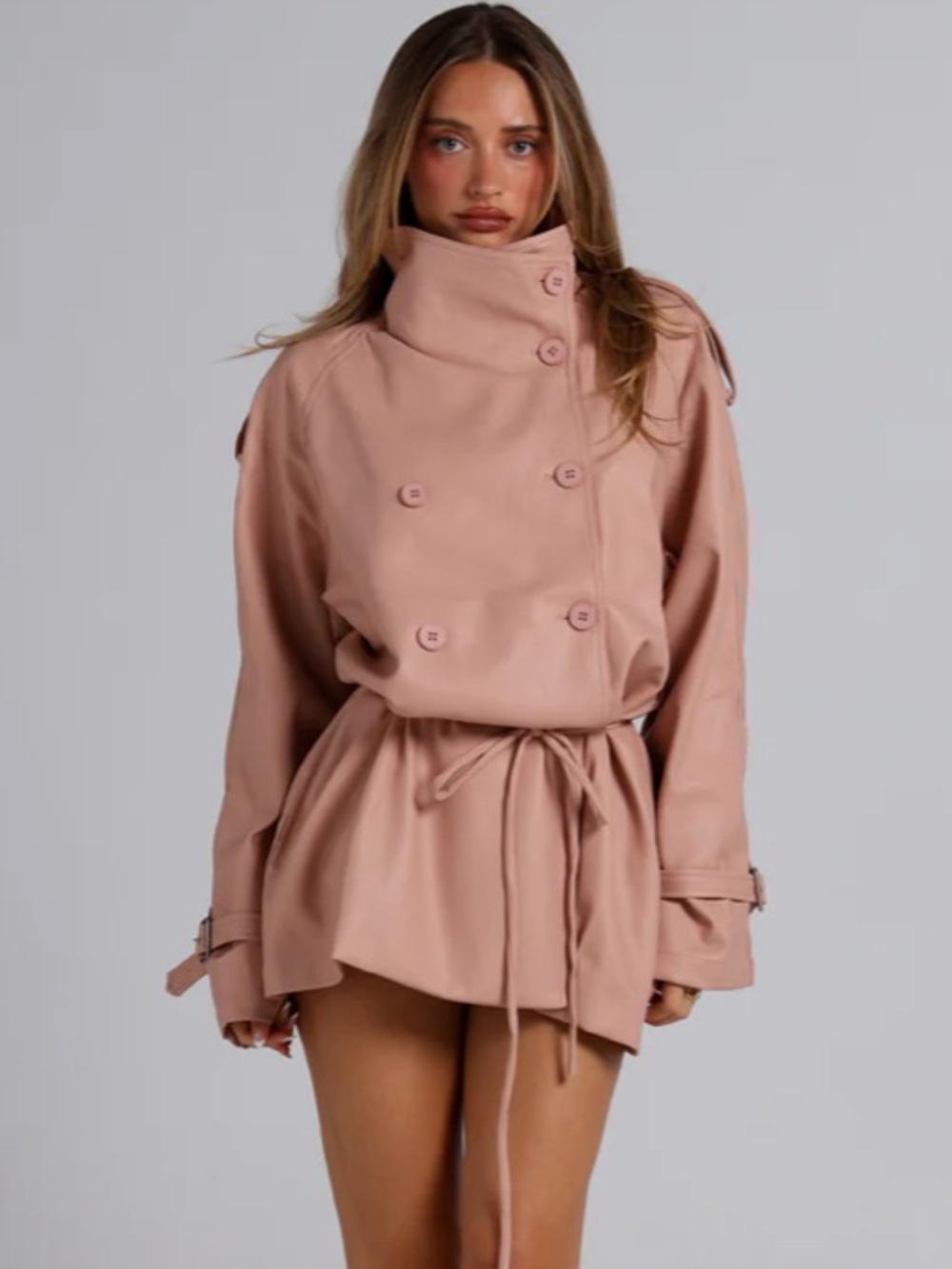 Amelie teje birkin mini trench blush